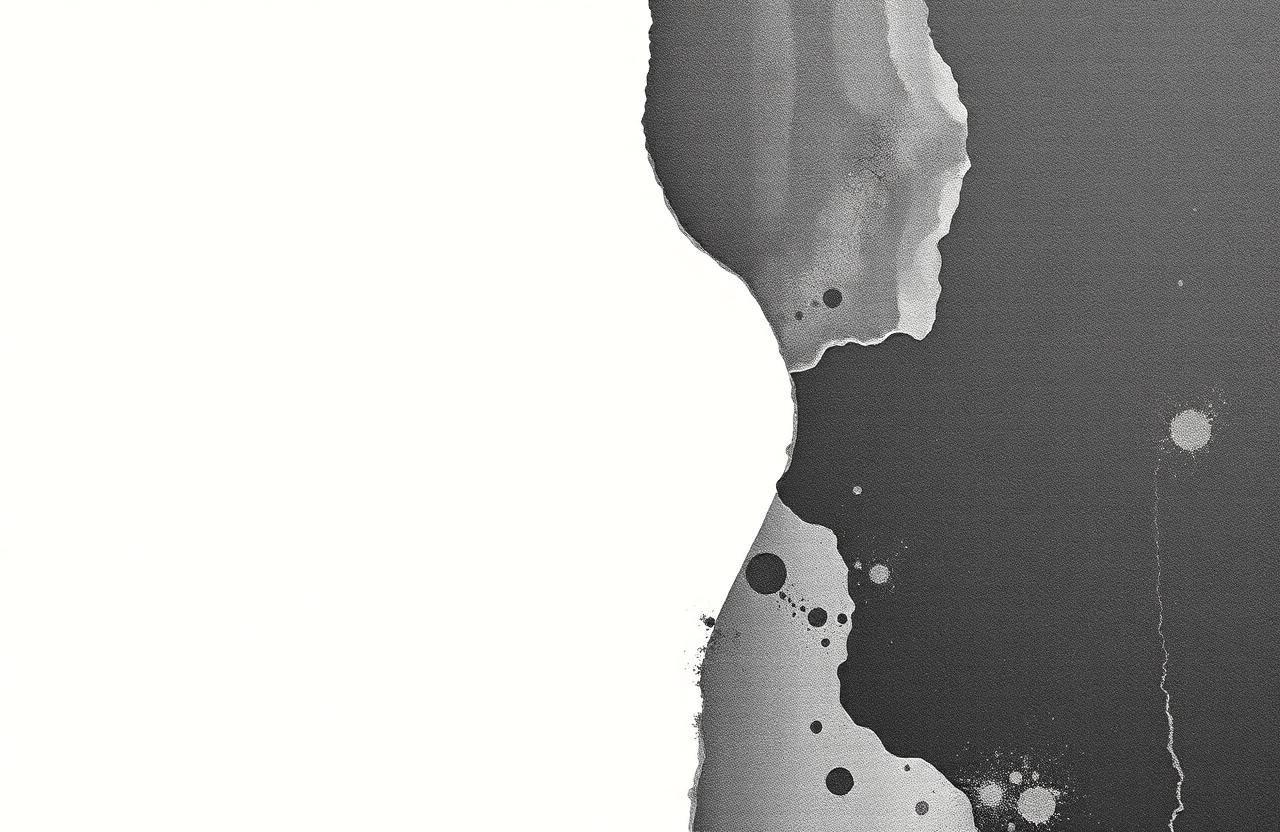 Abstract dual-tone composition representing comparison of laser and UNDO tattoo removal
