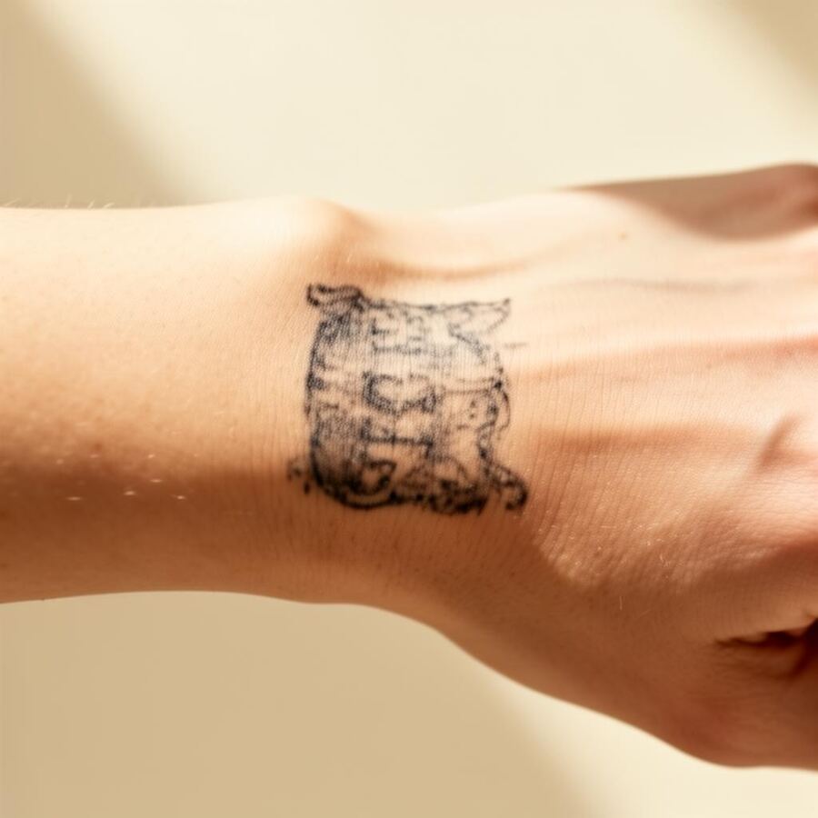 UNDO non-laser tattoo removal progression at Ink Clinic Modesto.